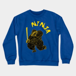 Ninja Crouching in the Sun Crewneck Sweatshirt